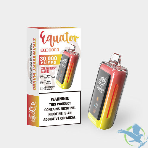Equator EQ30000 Puffs 30ML Disposable Device With Triple Tanks & Animated Screen - Display of 5