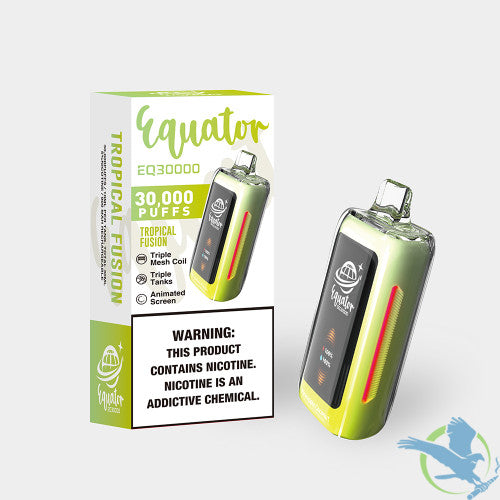 Equator EQ30000 Puffs 30ML Disposable Device With Triple Tanks & Animated Screen - Display of 5