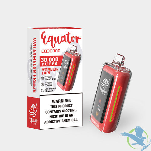 Equator EQ30000 Puffs 30ML Disposable Device With Triple Tanks & Animated Screen - Display of 5