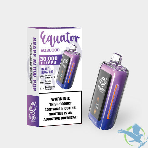 Equator EQ30000 Puffs 30ML Disposable Device With Triple Tanks & Animated Screen - Display of 5