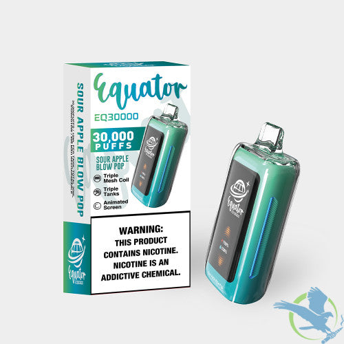 Equator EQ30000 Puffs 30ML Disposable Device With Triple Tanks & Animated Screen - Display of 5
