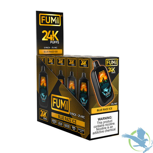 FUMI 24K Puffs 18ML Disposable Device With Dual Power Boost & LED Screen - Display of 5
