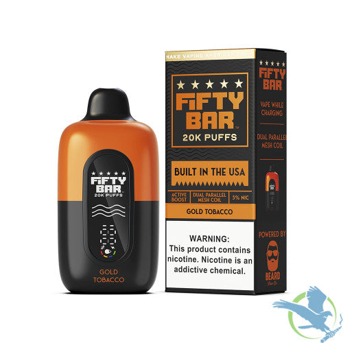 Fifty Bar V2 Powered by Beard Vape Co. 18ML 20000 Puffs Disposable Device - Display of 5