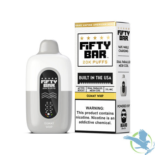 Fifty Bar V2 Powered by Beard Vape Co. 18ML 20000 Puffs Disposable Device - Display of 5