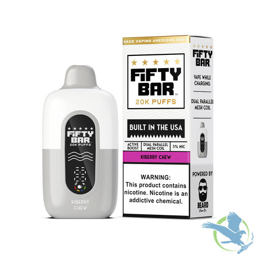 Fifty Bar V2 Powered by Beard Vape Co. 18ML 20000 Puffs Disposable Device - Display of 5