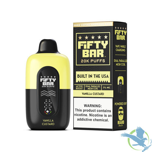 Fifty Bar V2 Powered by Beard Vape Co. 18ML 20000 Puffs Disposable Device - Display of 5