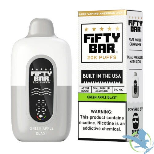 Fifty Bar V2 Powered by Beard Vape Co. 18ML 20000 Puffs Disposable Device - Display of 5
