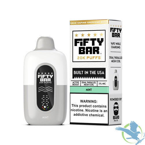 Fifty Bar V2 Powered by Beard Vape Co. 18ML 20000 Puffs Disposable Device - Display of 5