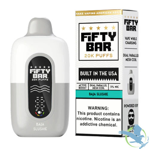Fifty Bar V2 Powered by Beard Vape Co. 18ML 20000 Puffs Disposable Device - Display of 5