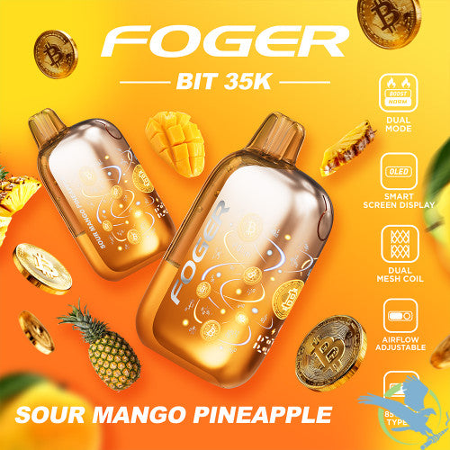 Foger Bit 35K Puffs 20ML Disposable Vape Device With OLED Smart Screen - Display of 5