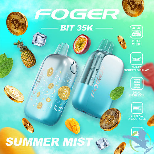 Foger Bit 35K Puffs 20ML Disposable Vape Device With OLED Smart Screen - Display of 5