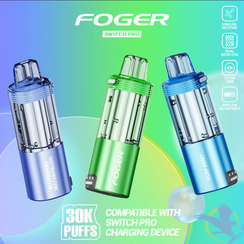 Foger Switch Pro 30K Puffs 19ML Disposable Pod Vape - Display of 5