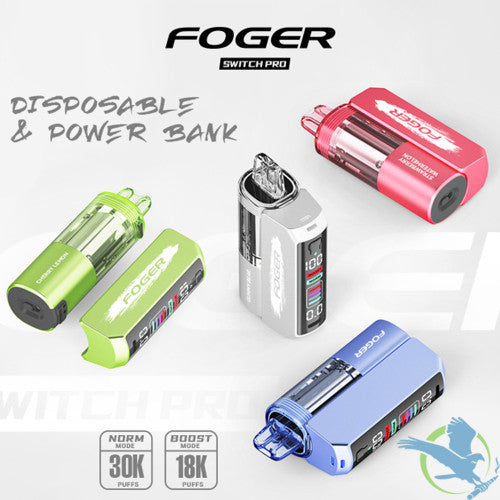Foger Switch Pro Kit 30K Puffs 19ML Disposable Device & Power Bank - Display of 5