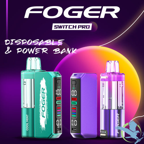 Foger Switch Pro Kit 30K Puffs 19ML Disposable Device & Power Bank - Display of 5