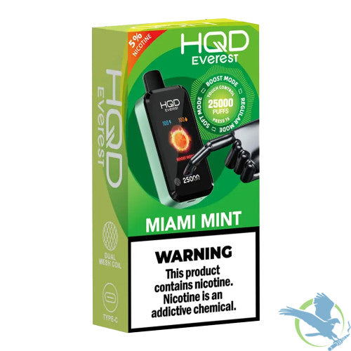 HQD Cuvie Everest 25K Puffs 28ML Disposable Device With Three Dynamic Modes & Touch Control Screen - Display of 5