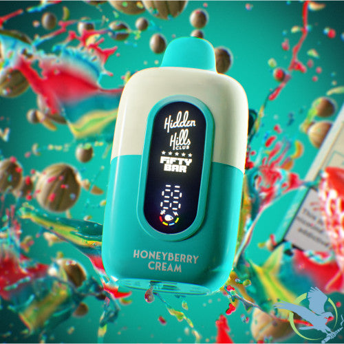 Hidden Hills Club x Fifty Bar 18ML 20K Puffs Disposable Device With Always Active Boost & Adjustable Airflow - Display of 5