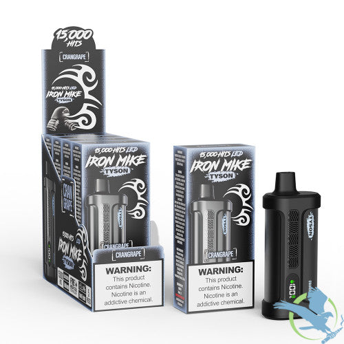 IRON MIKE Tyson 14ML 15K Puffs Disposable Device With LED Screen - Display of 5 - TEXAS COMPLIANT