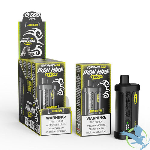 IRON MIKE Tyson 14ML 15K Puffs Disposable Device With LED Screen - Display of 5 - TEXAS COMPLIANT