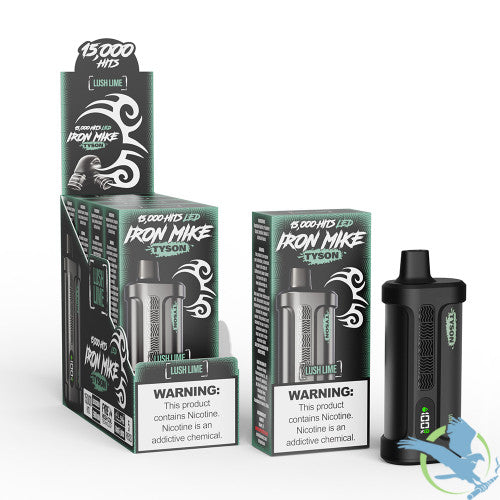 IRON MIKE Tyson 14ML 15K Puffs Disposable Device With LED Screen - Display of 5 - TEXAS COMPLIANT