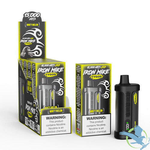IRON MIKE Tyson 14ML 15K Puffs Disposable Device With LED Screen - Display of 5 - TEXAS COMPLIANT