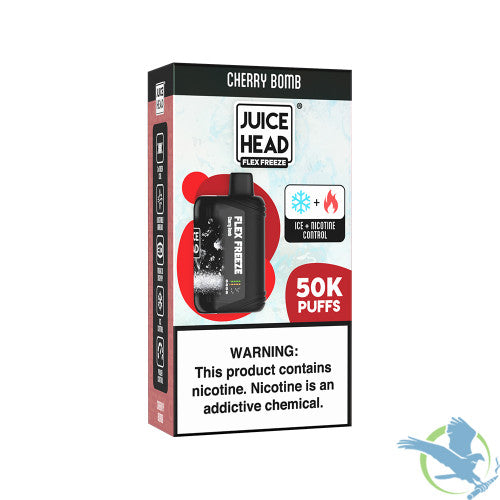 Juice Head Flex Freeze 24ML 50K Puffs Disposable Device With Ice + Nicotine Control & Mega 3D Screen - Display of 5