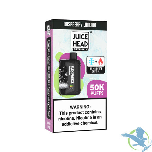 Juice Head Flex Freeze 24ML 50K Puffs Disposable Device With Ice + Nicotine Control & Mega 3D Screen - Display of 5