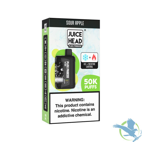 Juice Head Flex Freeze 24ML 50K Puffs Disposable Device With Ice + Nicotine Control & Mega 3D Screen - Display of 5