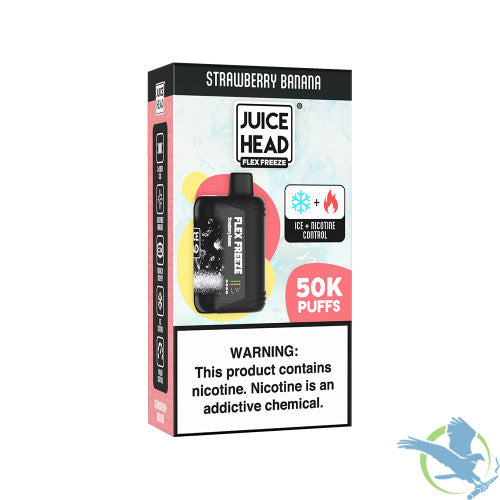 Juice Head Flex Freeze 24ML 50K Puffs Disposable Device With Ice + Nicotine Control & Mega 3D Screen - Display of 5