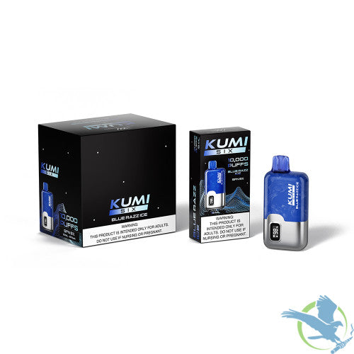 KUMI SIX 10K Puffs 16ML SFN Nicotine Free Disposable Vape With E-Liquid & Battery Indicator - Display of 6