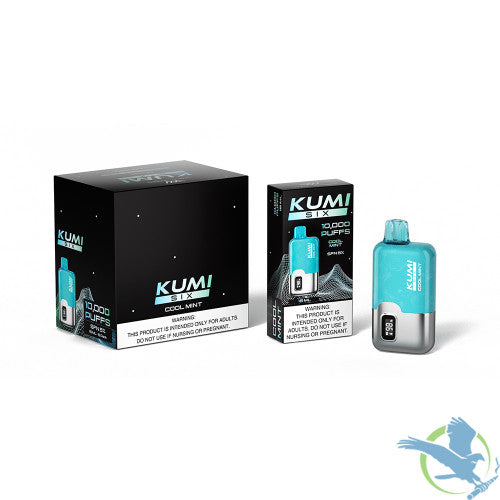 KUMI SIX 10K Puffs 16ML SFN Nicotine Free Disposable Vape With E-Liquid & Battery Indicator - Display of 6