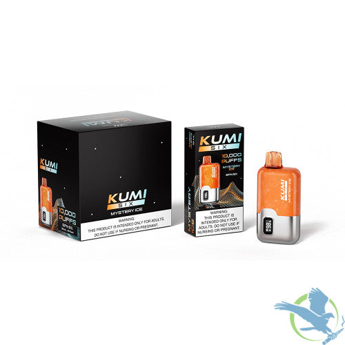 KUMI SIX 10K Puffs 16ML SFN Nicotine Free Disposable Vape With E-Liquid & Battery Indicator - Display of 6