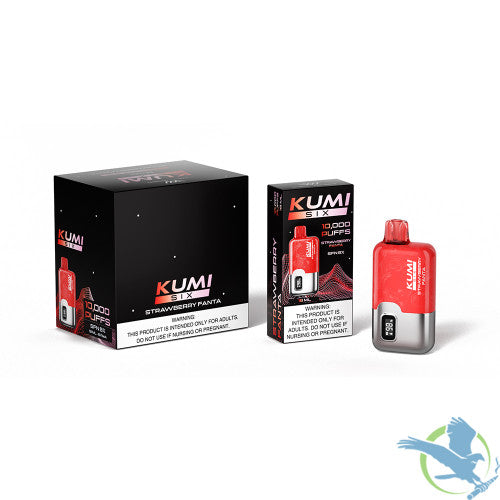 KUMI SIX 10K Puffs 16ML SFN Nicotine Free Disposable Vape With E-Liquid & Battery Indicator - Display of 6