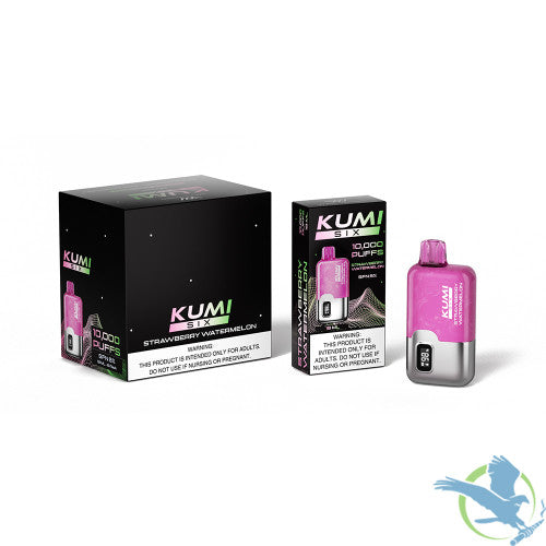 KUMI SIX 10K Puffs 16ML SFN Nicotine Free Disposable Vape With E-Liquid & Battery Indicator - Display of 6