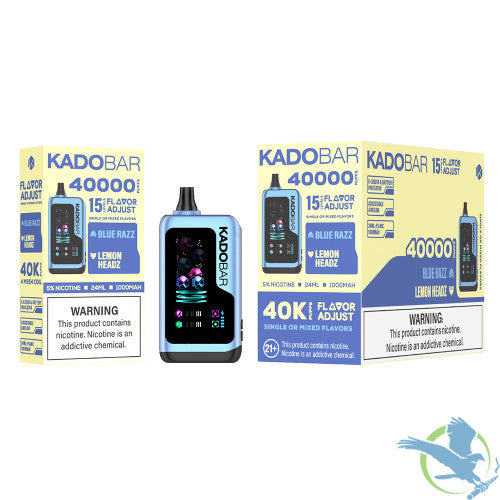 Kado Bar Flavor Adjust 40K Puffs 24ML Disposable Device With Single Or Mixed Flavors & Digital Screen - Display of 5