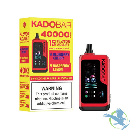 Kado Bar Flavor Adjust 40K Puffs 24ML Disposable Device With Single Or Mixed Flavors & Digital Screen - Display of 5