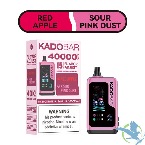 Kado Bar Flavor Adjust 40K Puffs 24ML Disposable Device With Single Or Mixed Flavors & Digital Screen - Display of 5