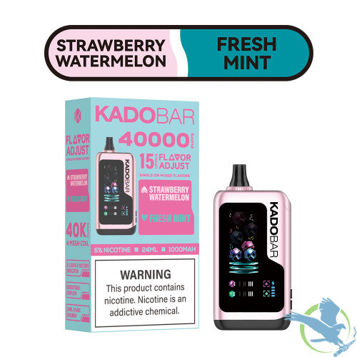 Kado Bar Flavor Adjust 40K Puffs 24ML Disposable Device With Single Or Mixed Flavors & Digital Screen - Display of 5