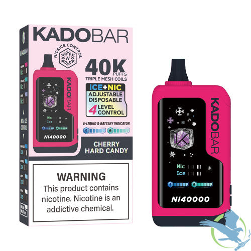 Kado Bar NI40000 Puffs 24ML Disposable Device With Ice + Nic Control & Digital Screen - Display of 5