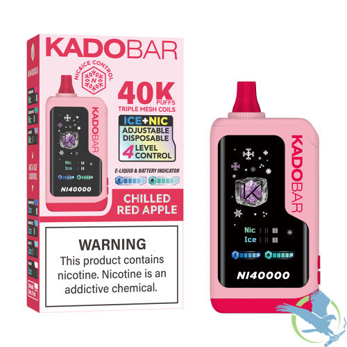 Kado Bar NI40000 Puffs 24ML Disposable Device With Ice + Nic Control & Digital Screen - Display of 5