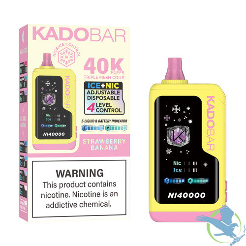 Kado Bar NI40000 Puffs 24ML Disposable Device With Ice + Nic Control & Digital Screen - Display of 5