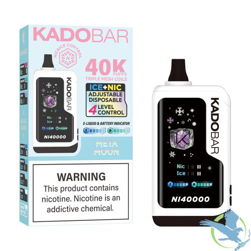 Kado Bar NI40000 Puffs 24ML Disposable Device With Ice + Nic Control & Digital Screen - Display of 5
