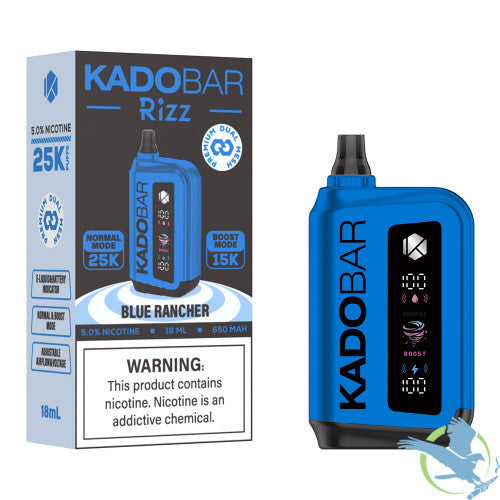 Kado Bar Rizz 25K Puffs 18ML Disposable Device With Adjustable Airflow & Voltage - Display of 5