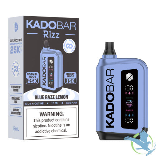 Kado Bar Rizz 25K Puffs 18ML Disposable Device With Adjustable Airflow & Voltage - Display of 5