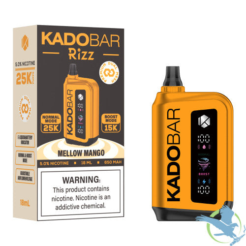Kado Bar Rizz 25K Puffs 18ML Disposable Device With Adjustable Airflow & Voltage - Display of 5