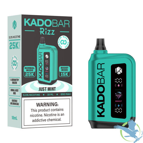 Kado Bar Rizz 25K Puffs 18ML Disposable Device With Adjustable Airflow & Voltage - Display of 5