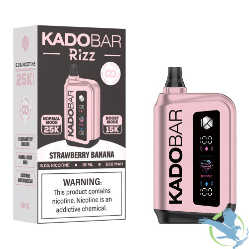 Kado Bar Rizz 25K Puffs 18ML Disposable Device With Adjustable Airflow & Voltage - Display of 5