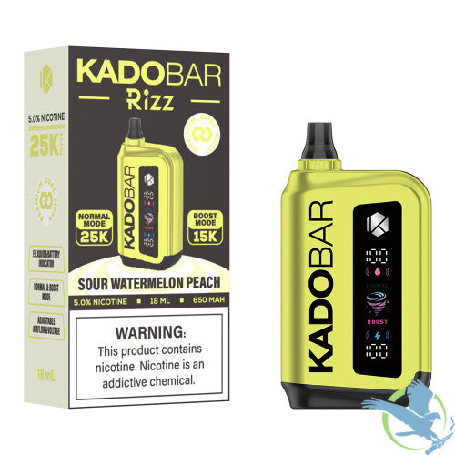 Kado Bar Rizz 25K Puffs 18ML Disposable Device With Adjustable Airflow & Voltage - Display of 5