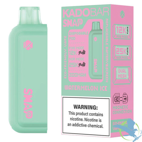 Kado Bar Snap 25K Puffs 18ML Disposable Pod Vape - Display of 5