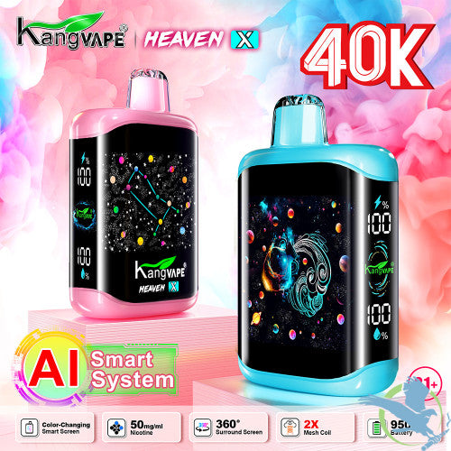Kangvape Heaven X 40K Puffs 20ML Disposable Device With 360° Surround Screen - Display of 5