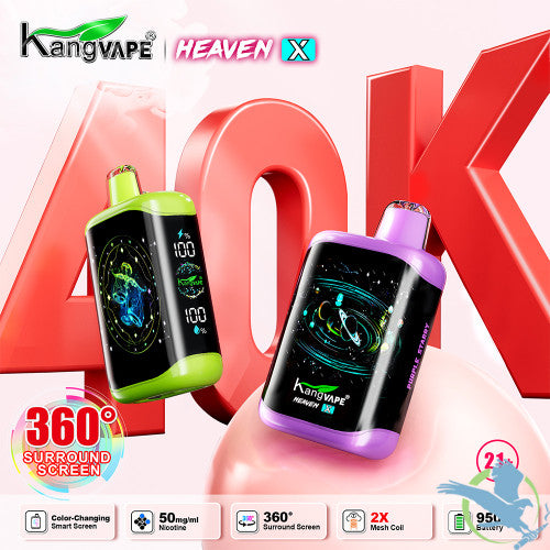 Kangvape Heaven X 40K Puffs 20ML Disposable Device With 360° Surround Screen - Display of 5